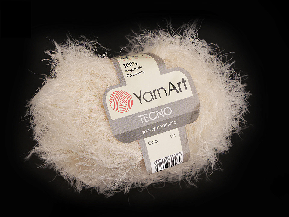 Fir de tricotat pufos tecno, 50 g - Bej deschis (1 Bucată)