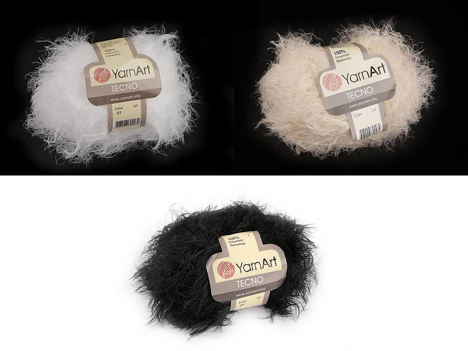 Fir de tricotat pufos tecno, 50 g - Bej deschis (1 Bucată)