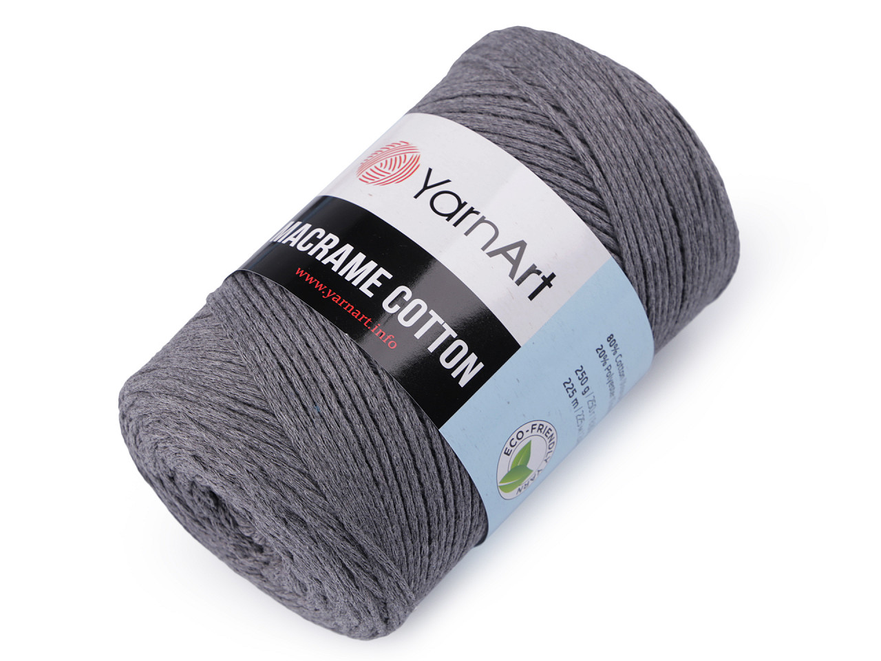 Fir de tricotat macrame cotton, 250 g - Albastru închis (1 Bucată)