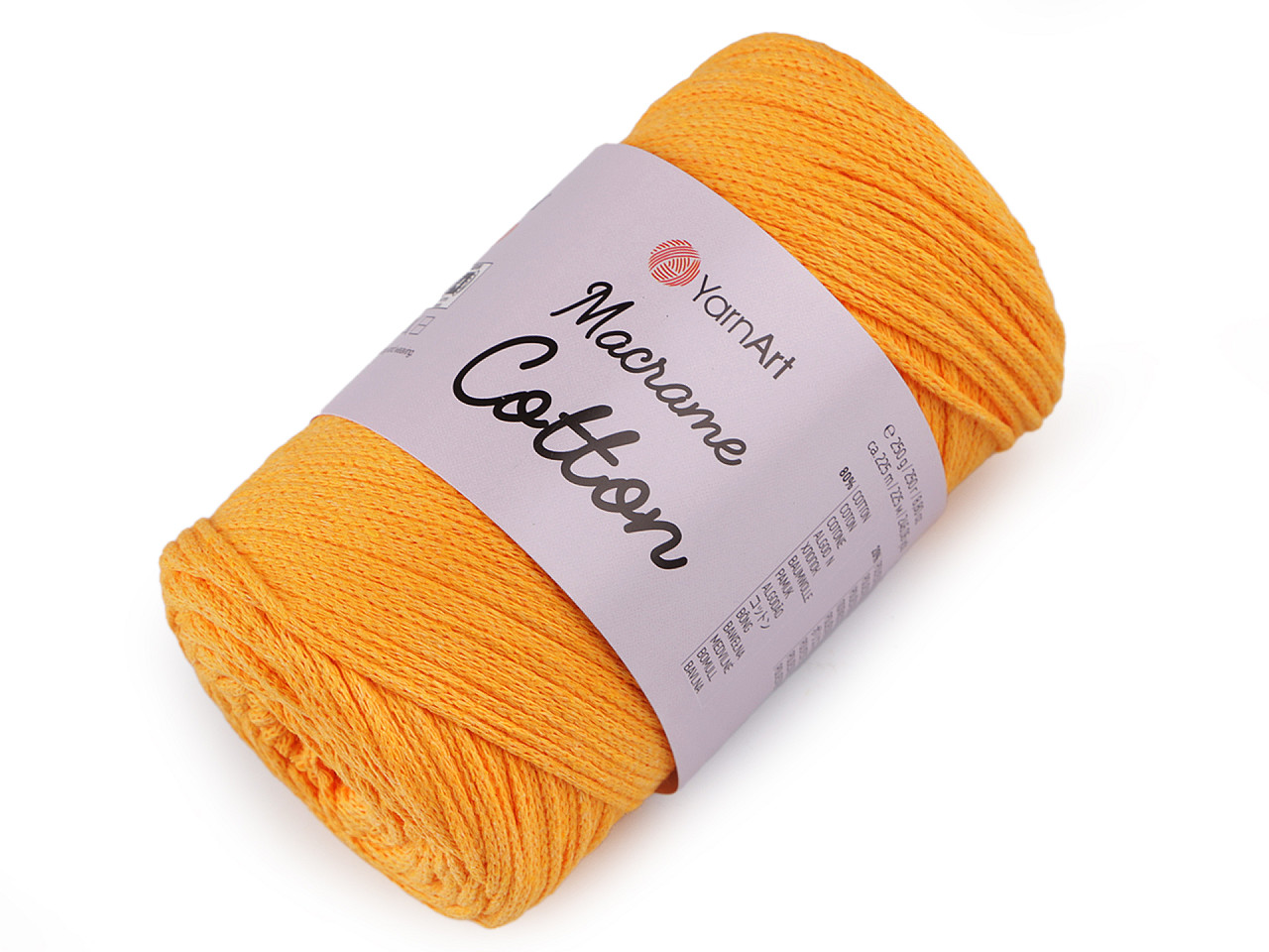 Fir de tricotat macrame cotton, 250 g - Albastru închis (1 Bucată)