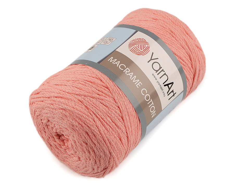Fir de tricotat macrame cotton, 250 g - Albastru închis (1 Bucată)