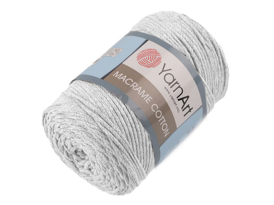 Fir de tricotat macrame cotton, 250 g - Albastru închis (1 Bucată)