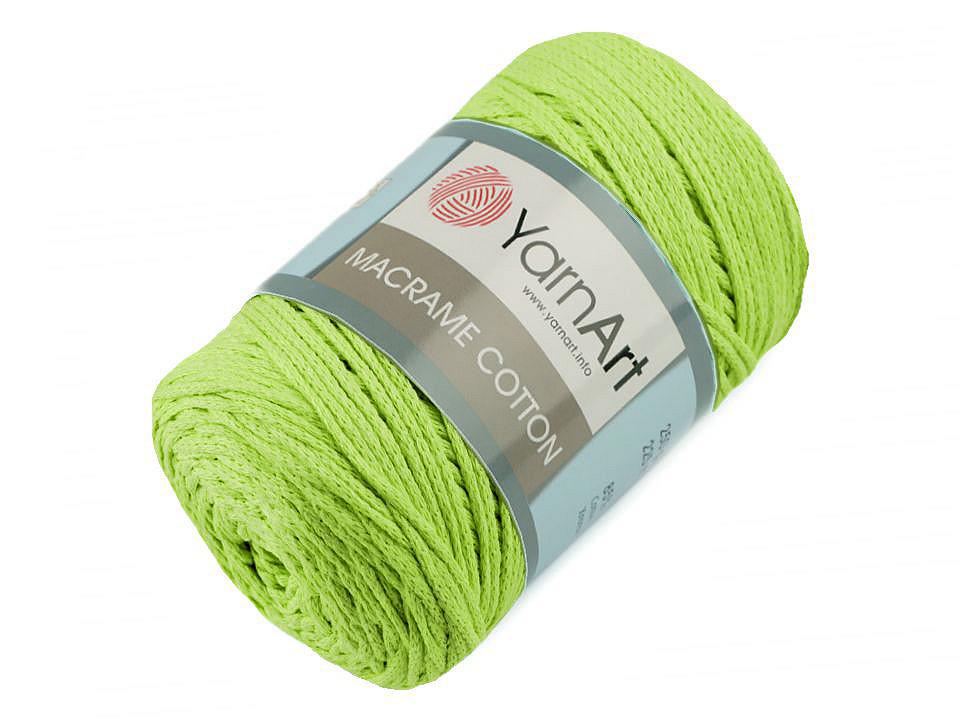 Fir de tricotat macrame cotton, 250 g - Albastru închis (1 Bucată)