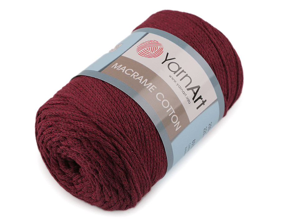 Fir de tricotat macrame cotton, 250 g - Albastru închis (1 Bucată)