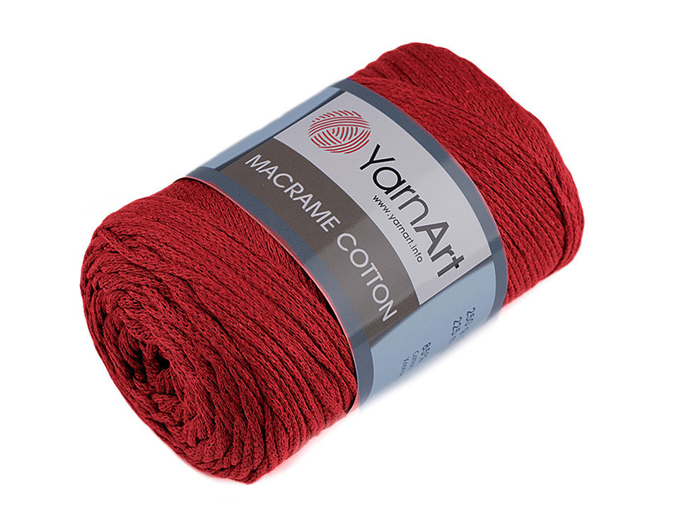 Fir de tricotat macrame cotton, 250 g - Albastru închis (1 Bucată)