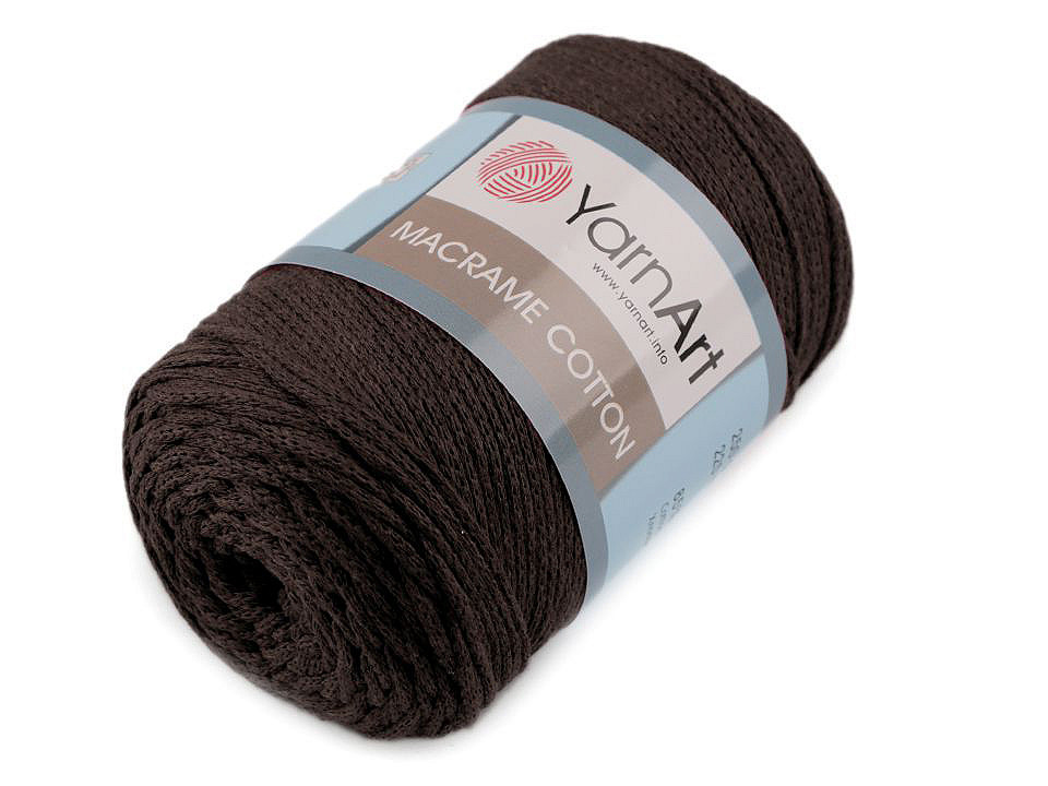 Fir de tricotat macrame cotton, 250 g - Albastru închis (1 Bucată)