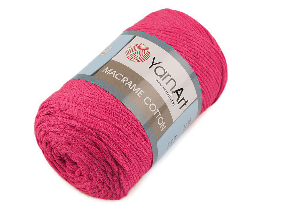 Fir de tricotat macrame cotton, 250 g - Albastru închis (1 Bucată)