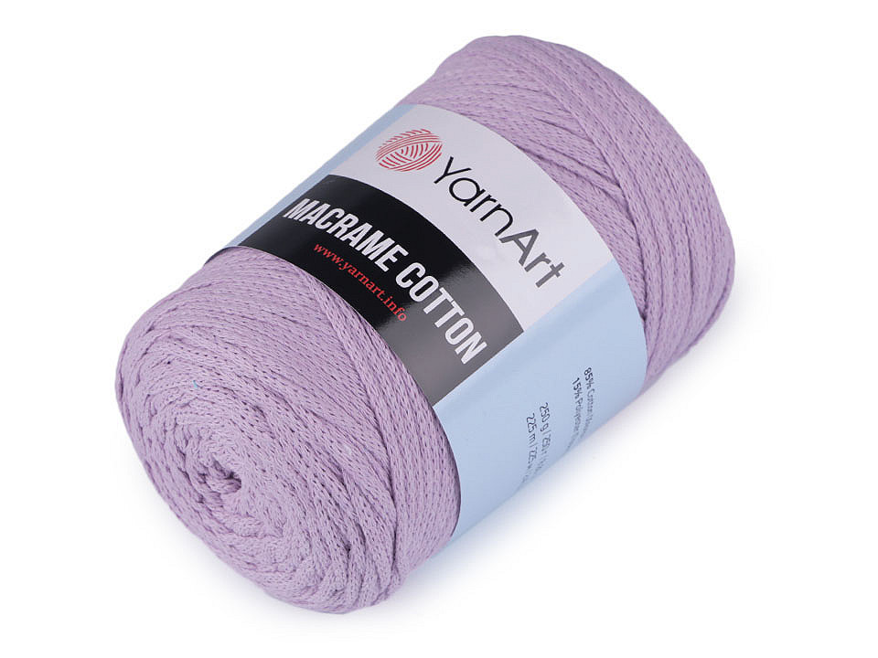 Fir de tricotat macrame cotton, 250 g - Albastru închis (1 Bucată)