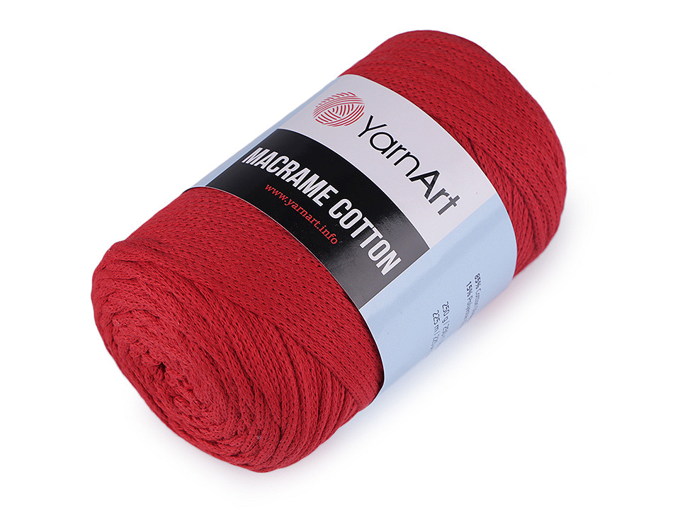 Fir de tricotat macrame cotton, 250 g - Albastru închis (1 Bucată)