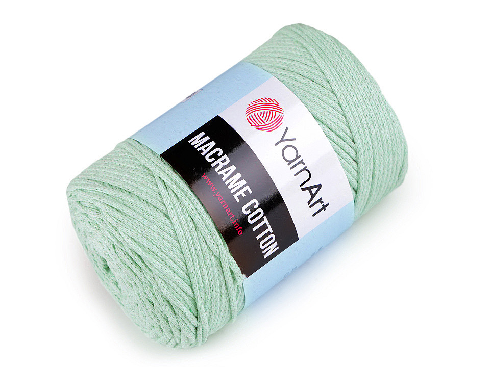 Fir de tricotat macrame cotton, 250 g - Albastru închis (1 Bucată)