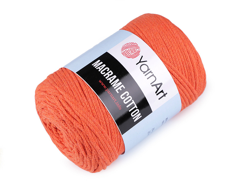 Fir de tricotat macrame cotton, 250 g - Albastru închis (1 Bucată)