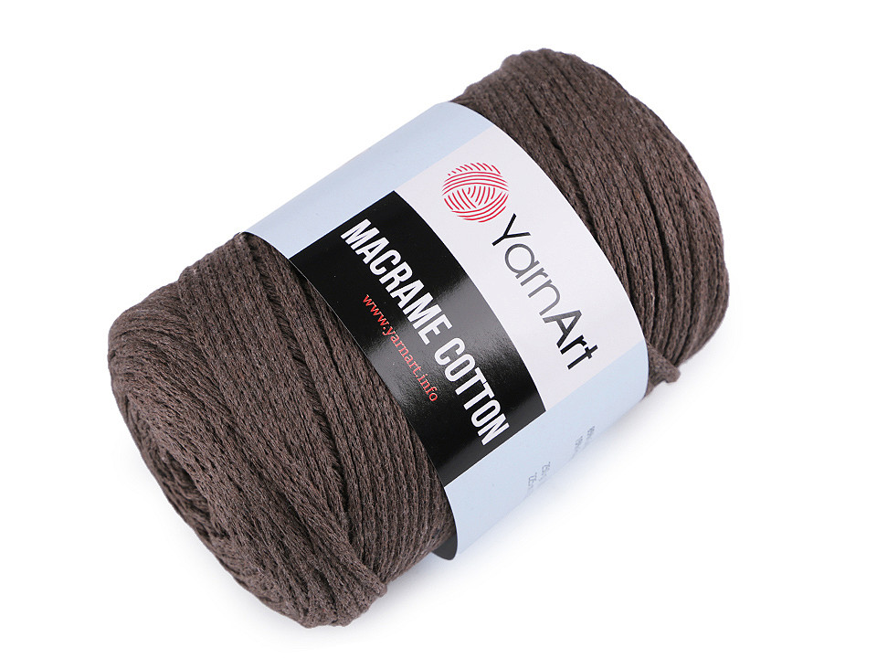 Fir de tricotat macrame cotton, 250 g - Albastru închis (1 Bucată)