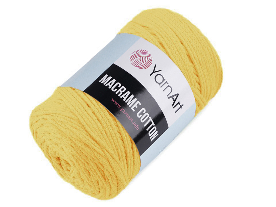 Fir de tricotat macrame cotton, 250 g - Albastru închis (1 Bucată)