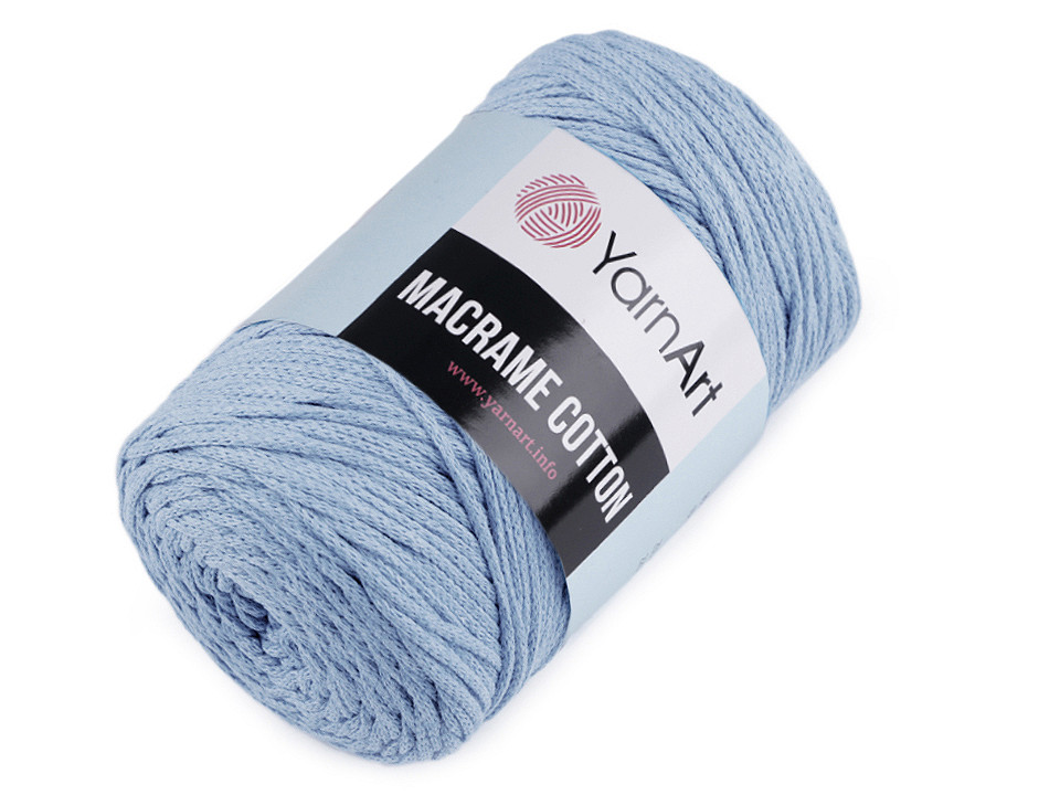Fir de tricotat macrame cotton, 250 g - Albastru închis (1 Bucată)