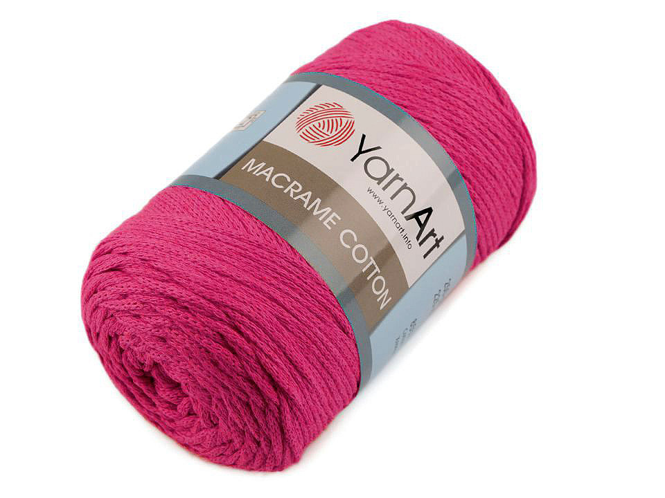 Fir de tricotat macrame cotton, 250 g - Albastru închis (1 Bucată)