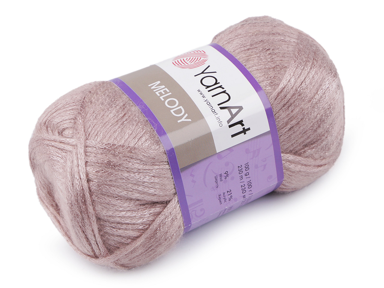 Fir de tricotat  melody, 100 g - Roșu închis (1 Bucată)