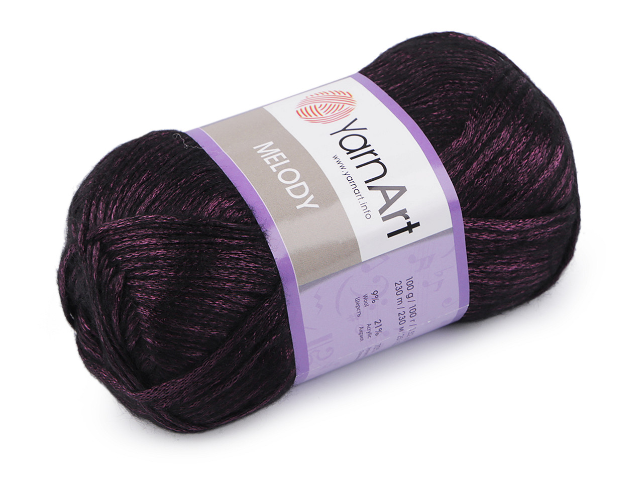 Fir de tricotat  melody, 100 g - Roșu închis (1 Bucată)