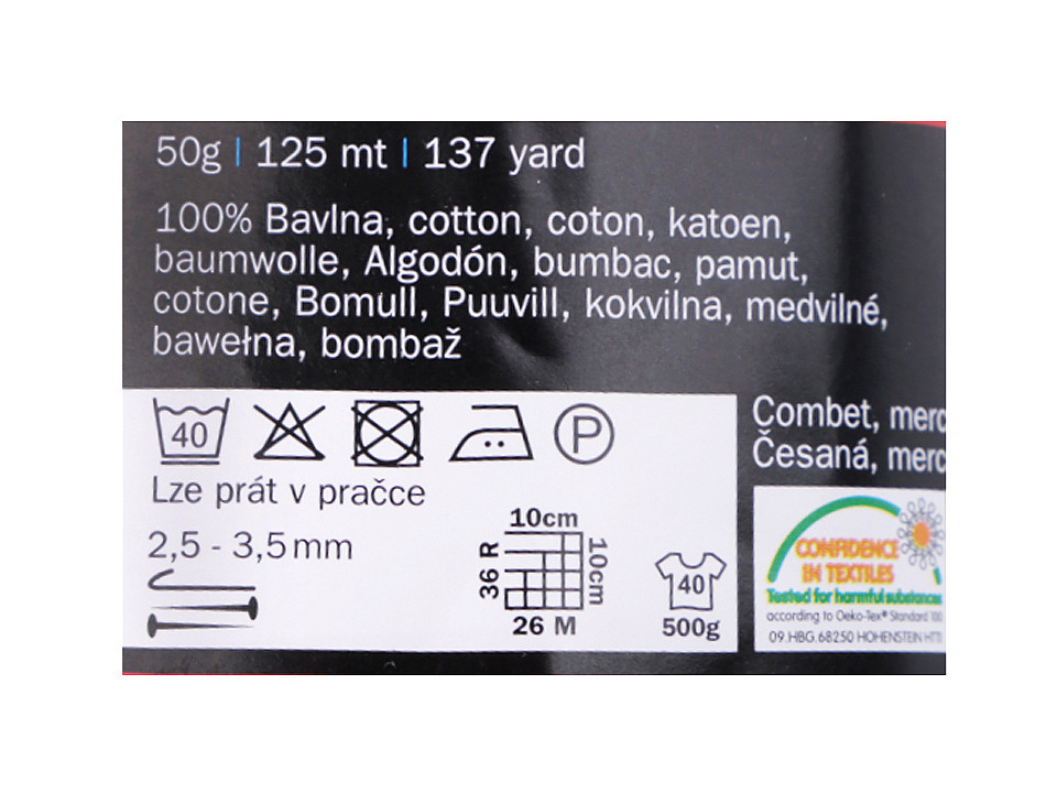 Fir de tricotat camilla, 50 g - Roșu (1 Bucată)