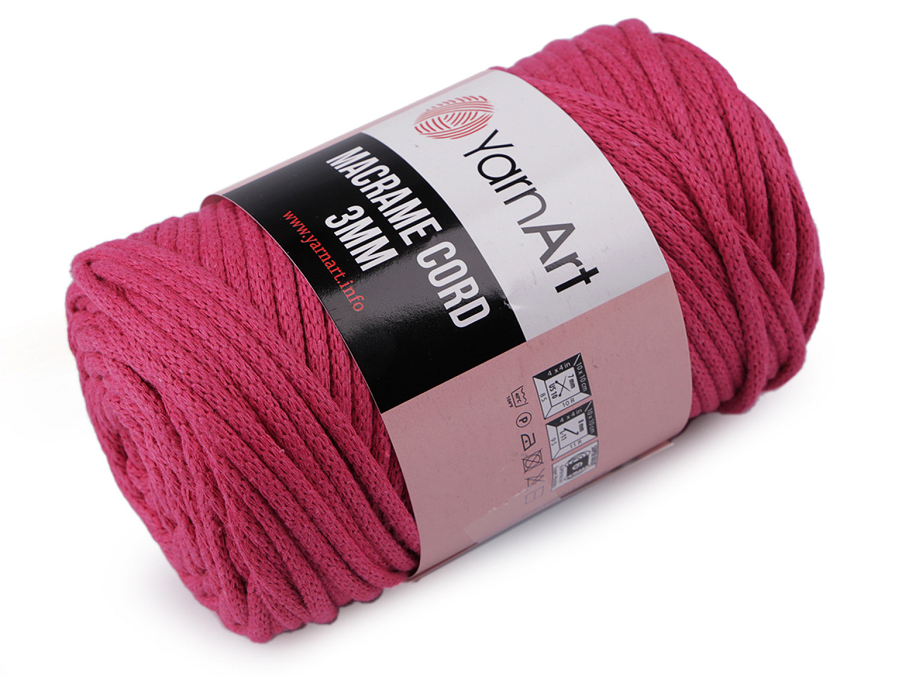 Fir de tricotat / croșetat macrame cord, 250 g - Roz somon închis (1 Bucată)