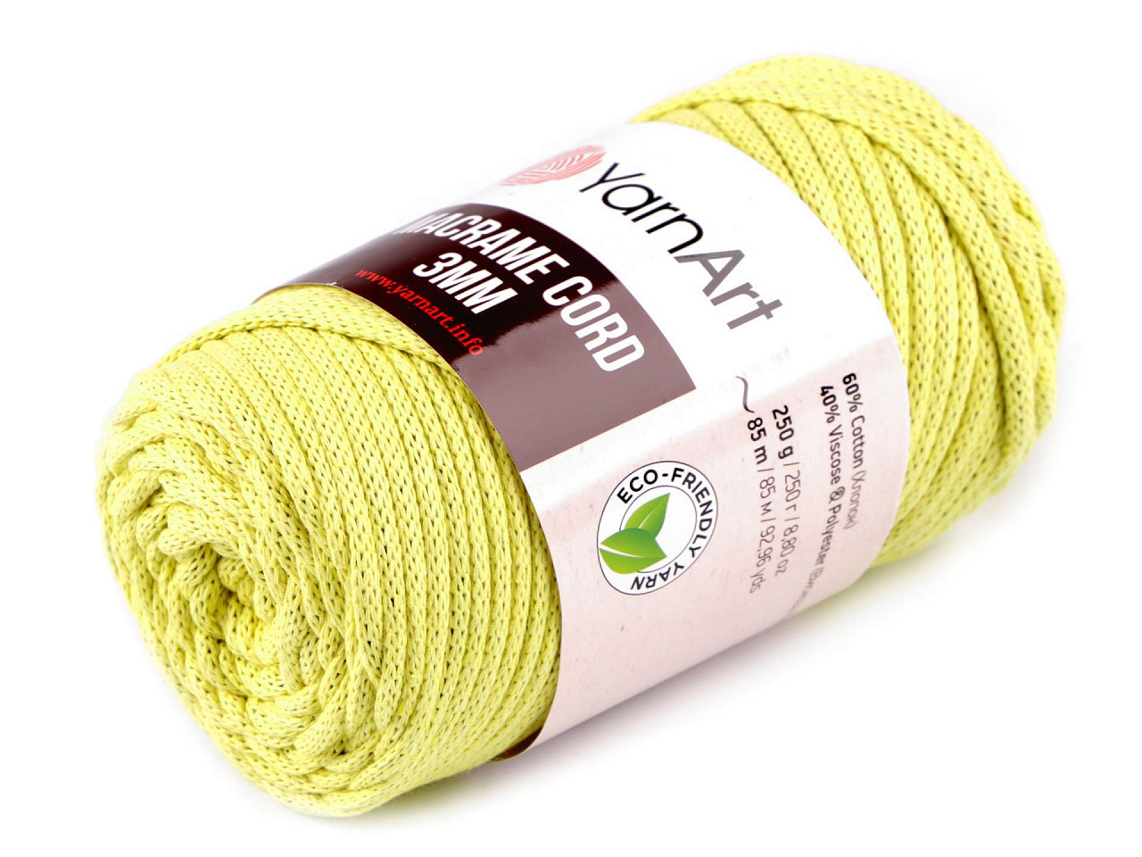 Fir de tricotat / croșetat macrame cord, 250 g - Roz somon închis (1 Bucată)