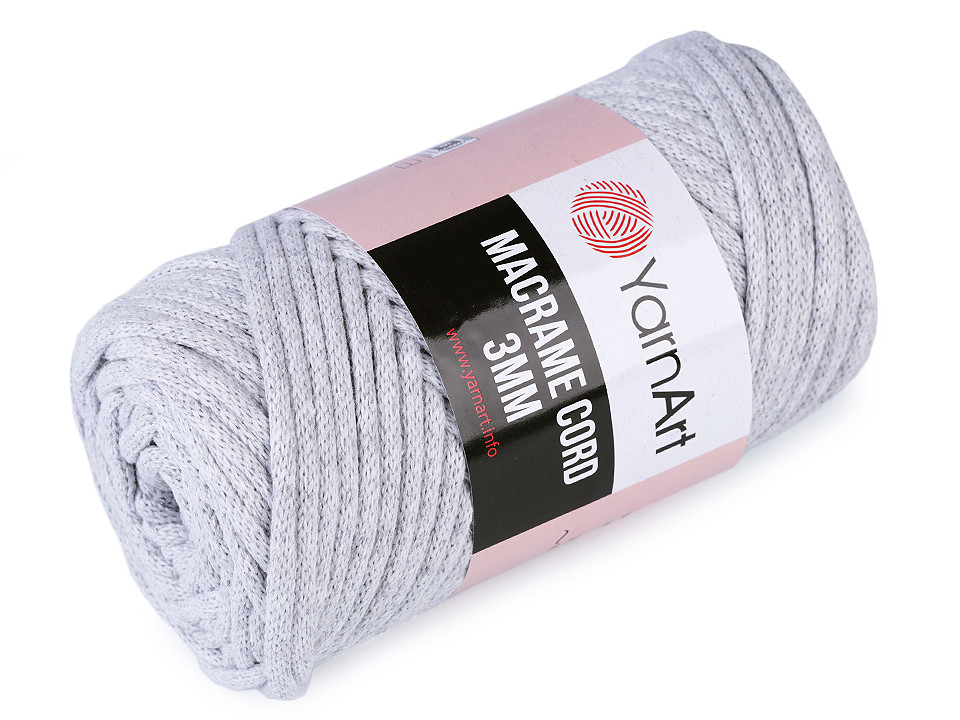 Fir de tricotat / croșetat macrame cord, 250 g - Roz somon închis (1 Bucată)