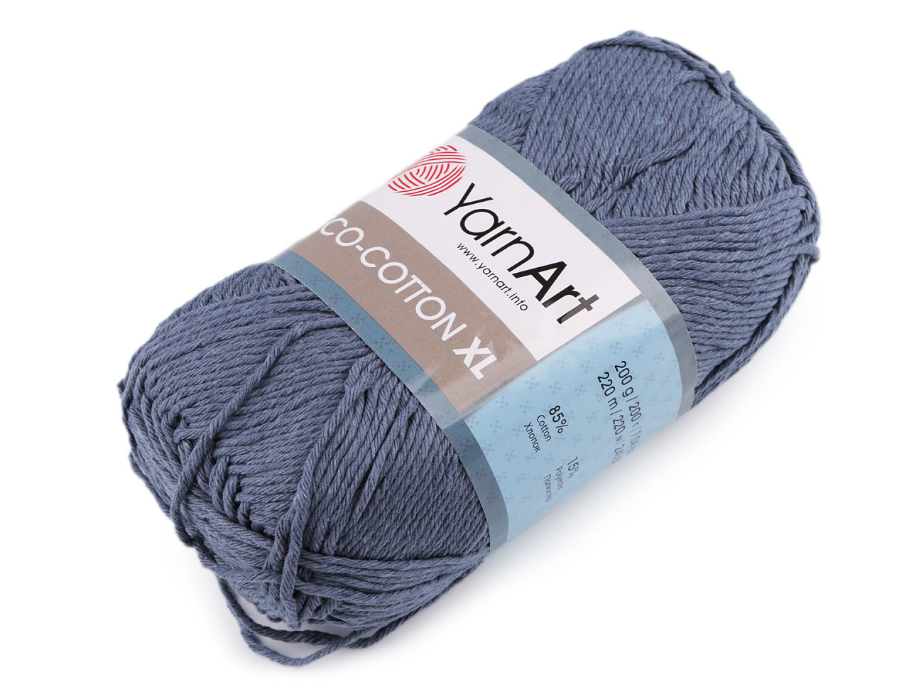 Fir de croșetat eco - cotton xl, 200 g - Verde pastel (1 Bucată)