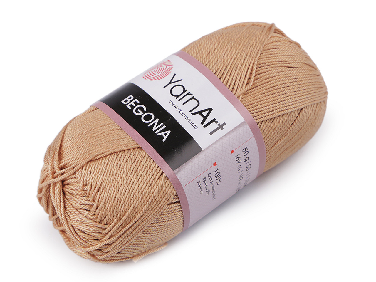 Fir de tricotat begonia, 50 g - Gri foarte deschis (1 Bucată)