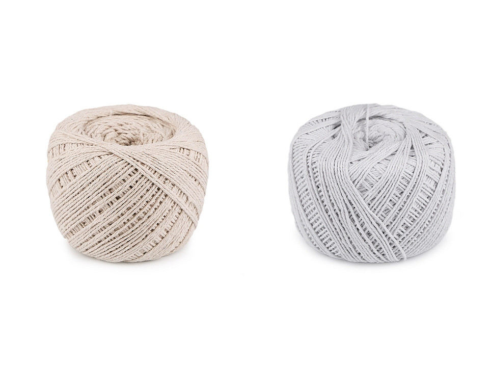 Fire din bumbac macrame ø2-2,5 mm - Bej pal (1 Bucată)