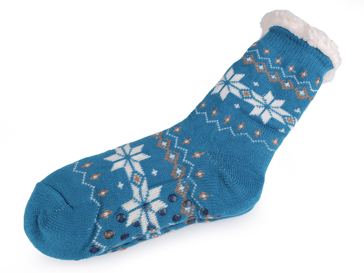 Șosete de iarnă pentru barbați cu anti-derapant emi ross - Bej (1 Pereche)