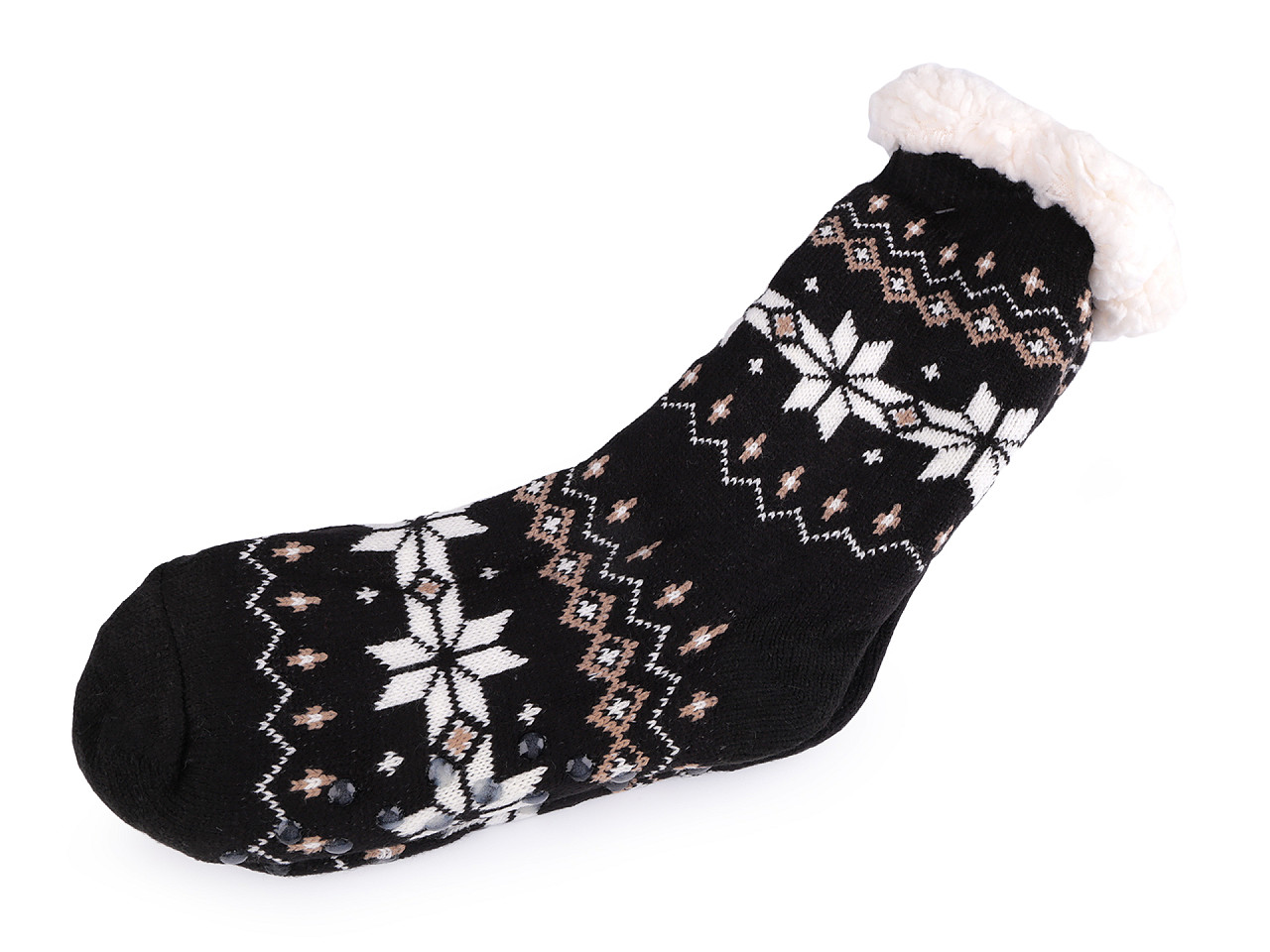 Șosete de iarnă pentru barbați cu anti-derapant emi ross - Bej (1 Pereche)