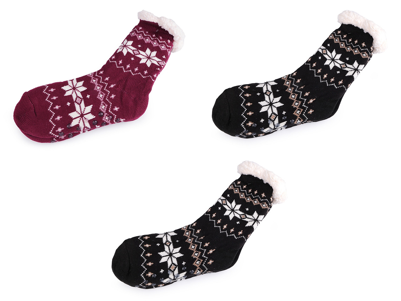 Șosete de iarnă pentru barbați cu anti-derapant emi ross - Bej (1 Pereche)