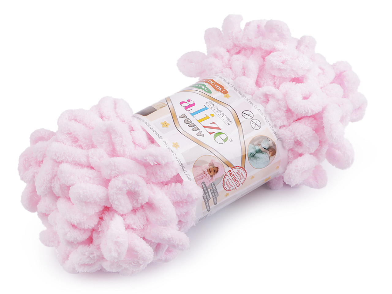 Fir de tricotat alize puffy, 100 g - Gri deschis (1 Bucată)