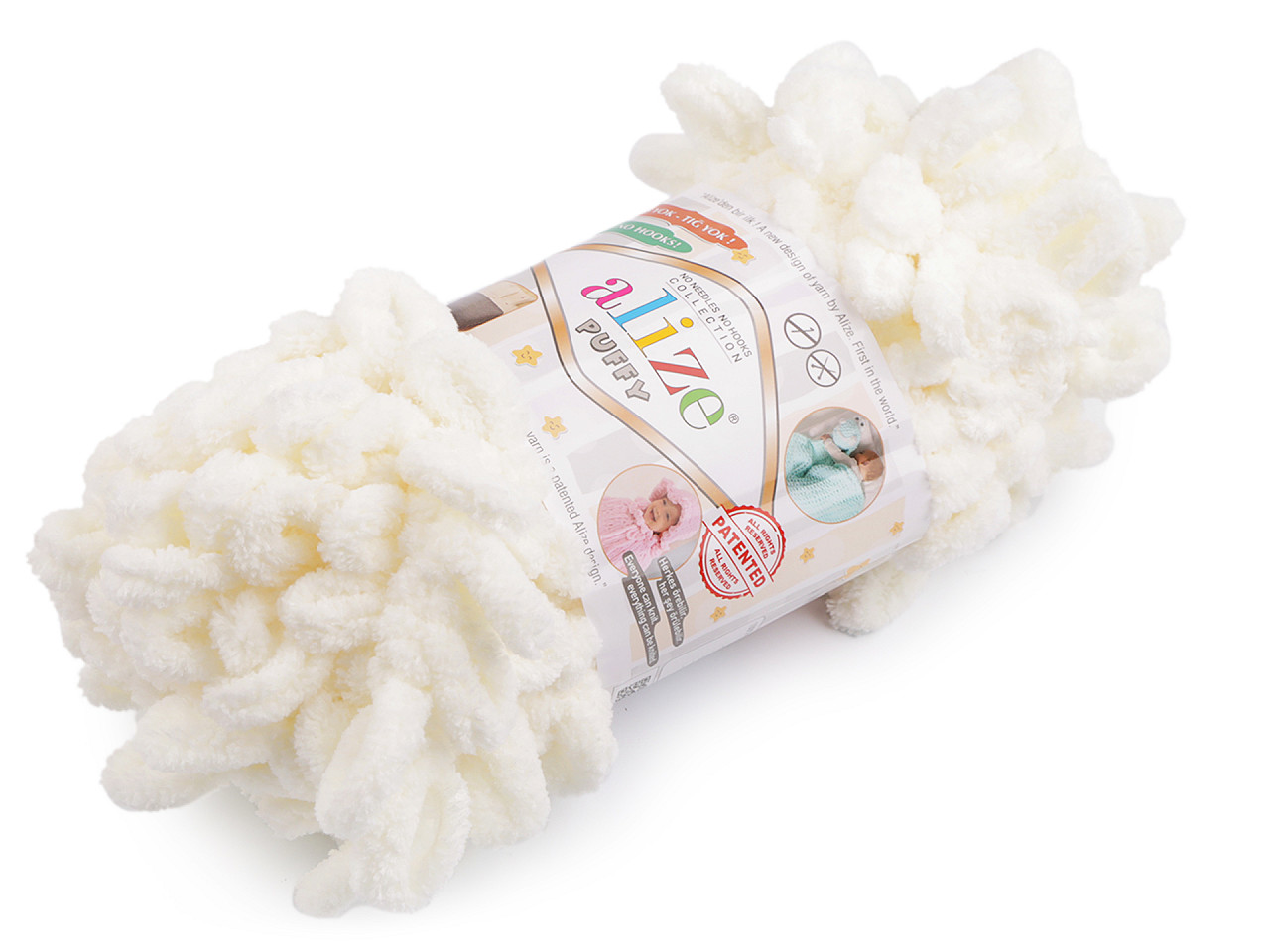 Fir de tricotat alize puffy, 100 g - Gri deschis (1 Bucată)