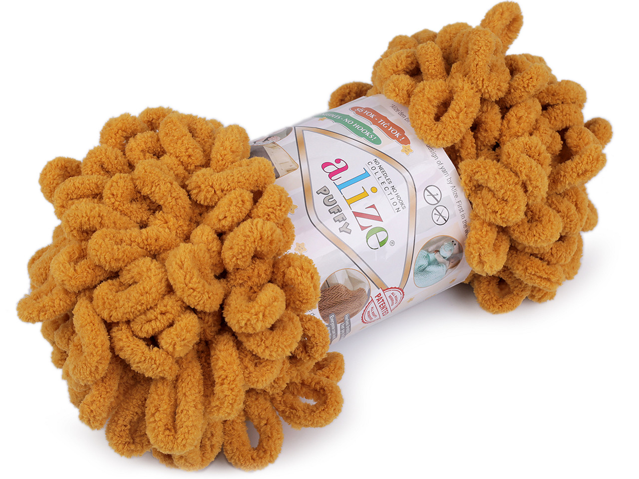 Fir de tricotat alize puffy, 100 g - Gri deschis (1 Bucată)