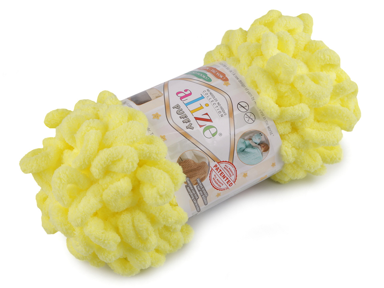 Fir de tricotat alize puffy, 100 g - Gri deschis (1 Bucată)