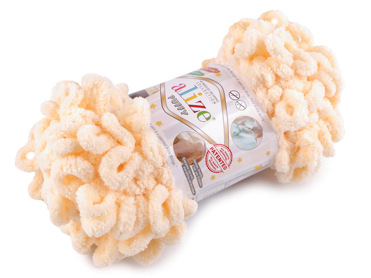 Fir de tricotat alize puffy, 100 g - Gri deschis (1 Bucată)