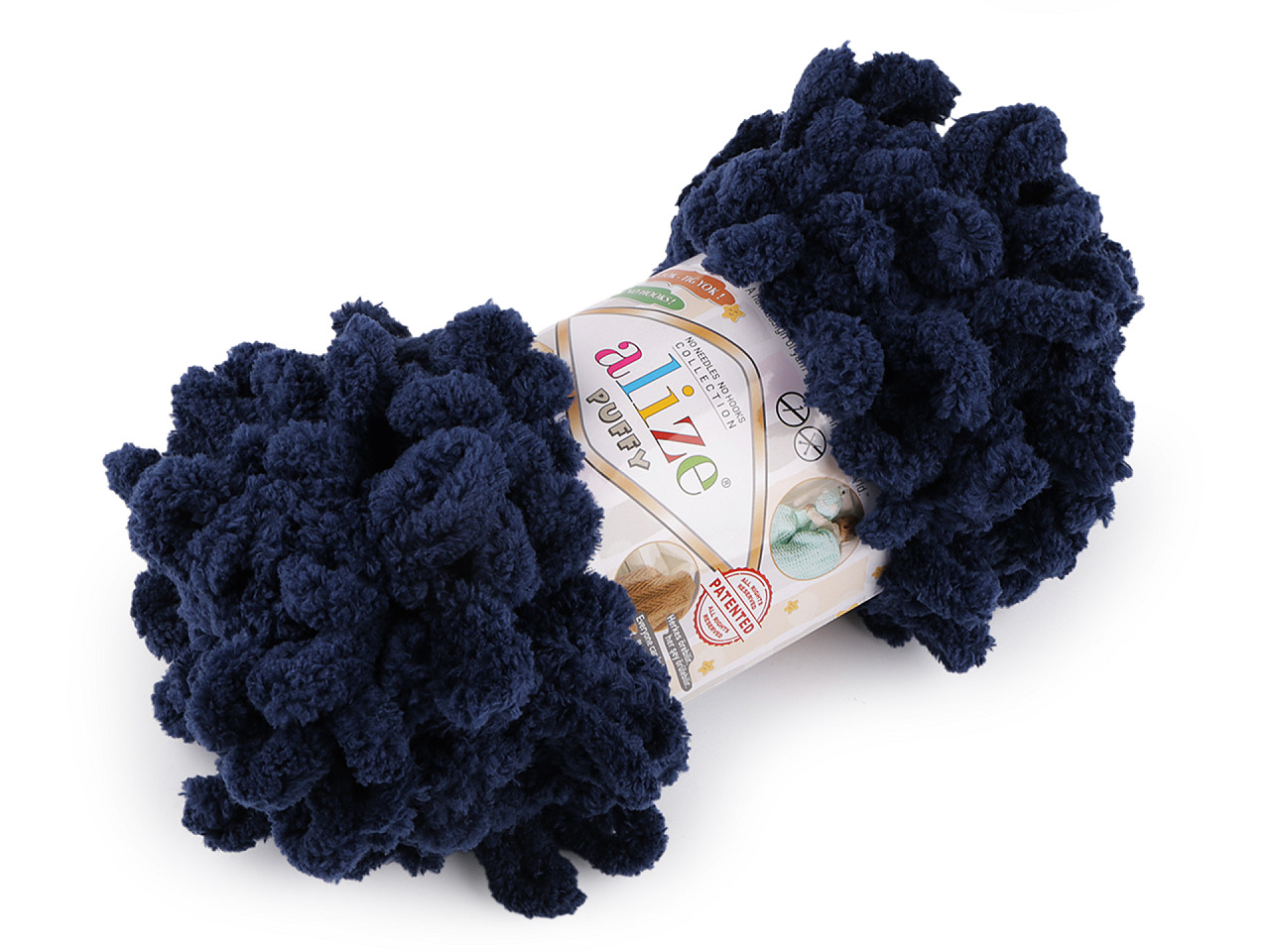 Fir de tricotat alize puffy, 100 g - Gri deschis (1 Bucată)