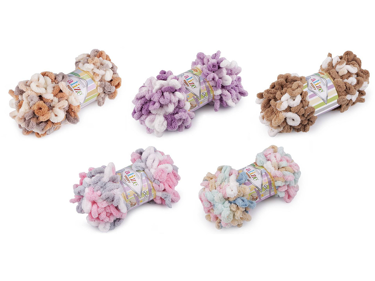 Fir de tricotat alize puffy color, 100 g - Maro natural (1 Bucată)