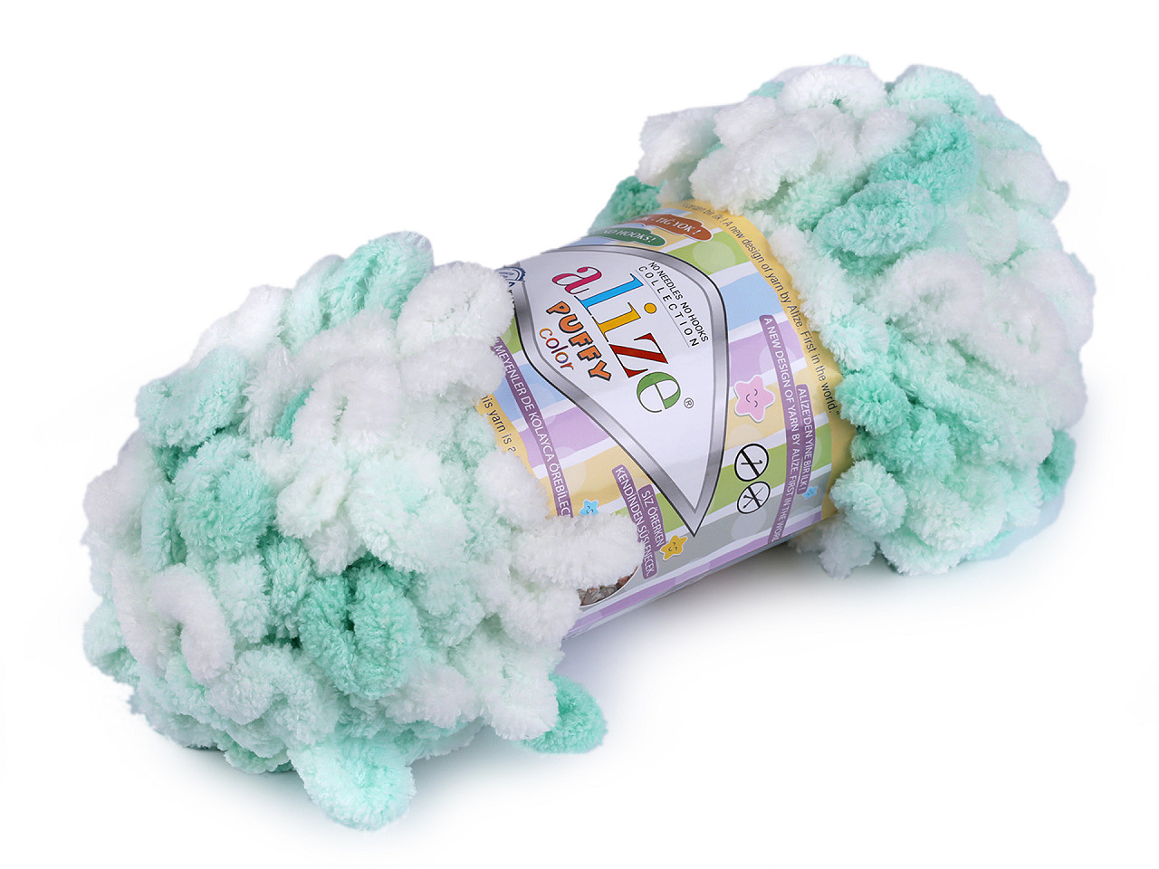 Fir de tricotat alize puffy color, 100 g - Maro natural (1 Bucată)