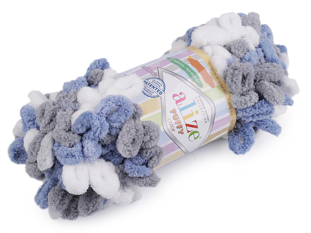 Fir de tricotat alize puffy color, 100 g - Maro natural (1 Bucată)