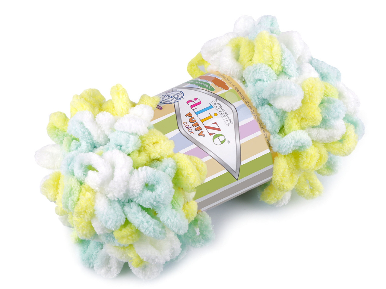 Fir de tricotat alize puffy color, 100 g - Maro natural (1 Bucată)