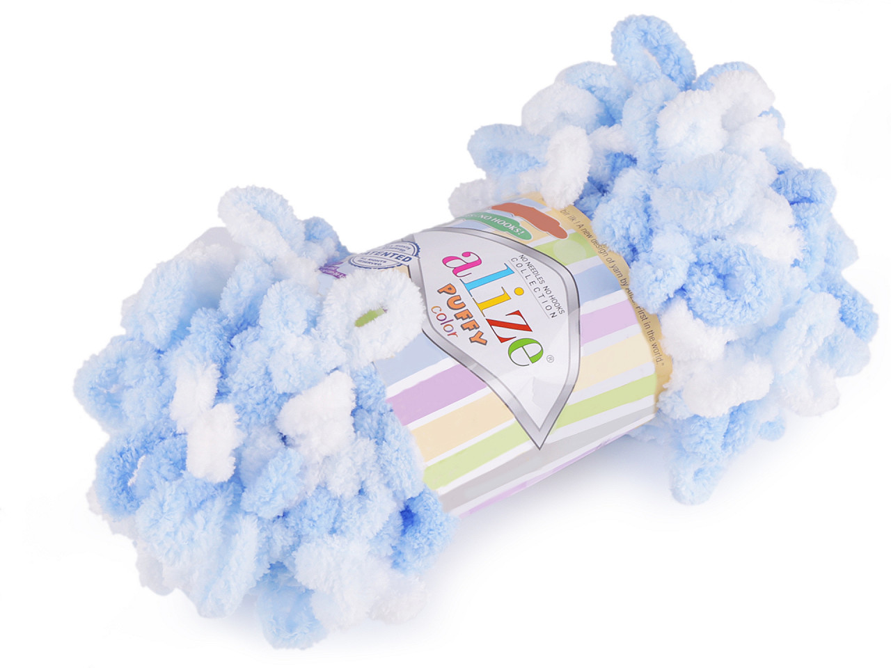 Fir de tricotat alize puffy color, 100 g - Maro natural (1 Bucată)