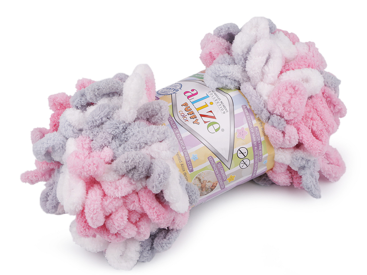 Fir de tricotat alize puffy color, 100 g - Maro natural (1 Bucată)