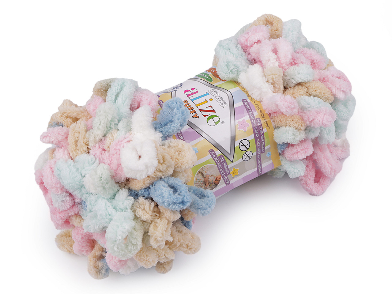 Fir de tricotat alize puffy color, 100 g - Maro natural (1 Bucată)