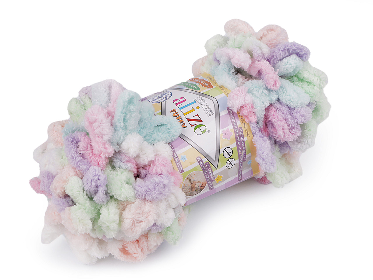 Fir de tricotat alize puffy color, 100 g - Maro natural (1 Bucată)