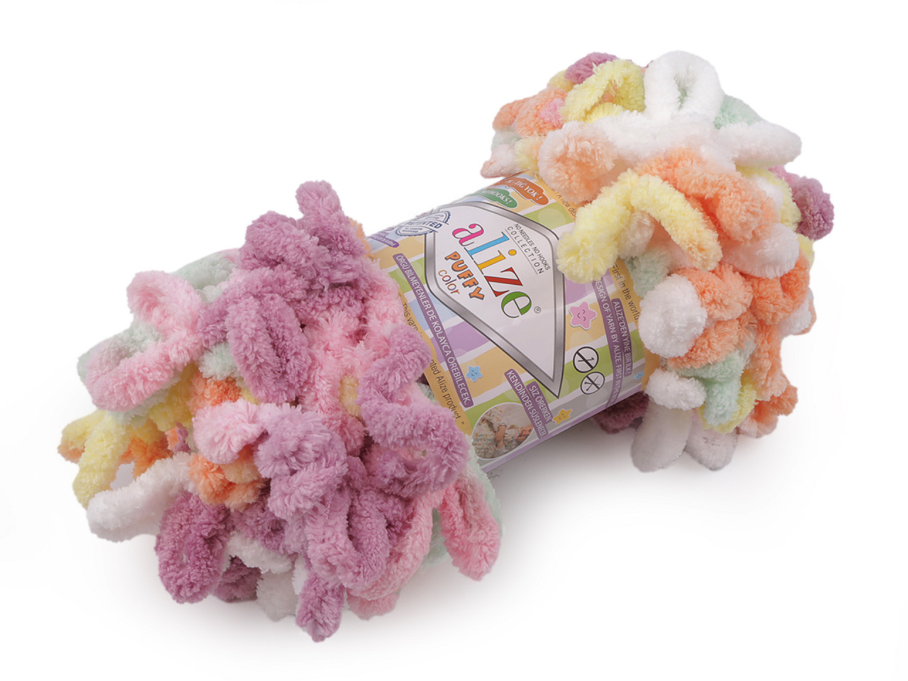 Fir de tricotat alize puffy color, 100 g - Maro natural (1 Bucată)