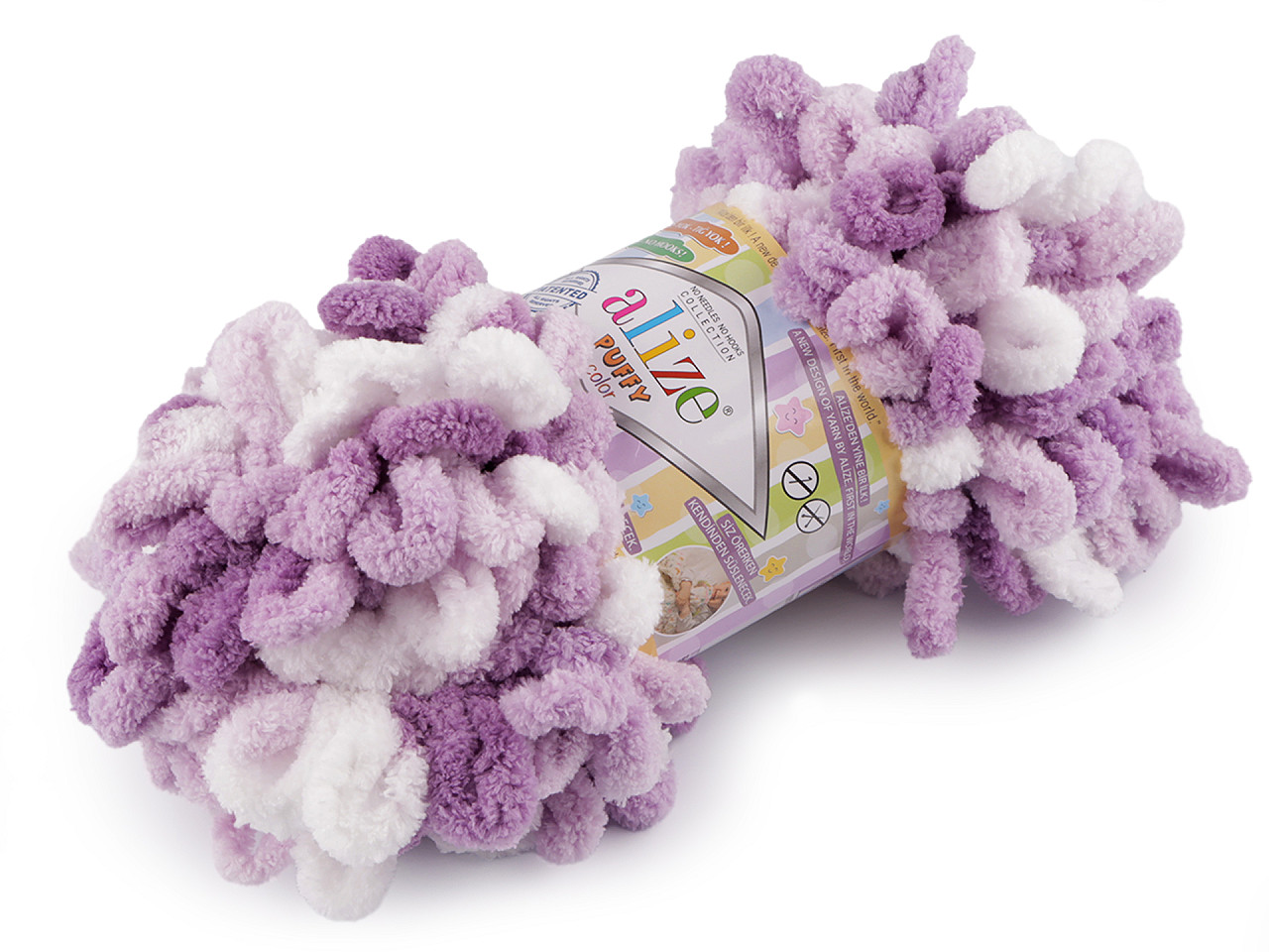 Fir de tricotat alize puffy color, 100 g - Maro natural (1 Bucată)