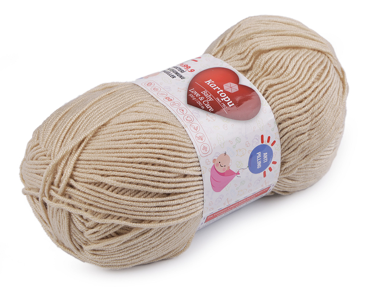 Fir de tricotat baby love a care 100 g - Gri foarte deschis (1 Bucată)