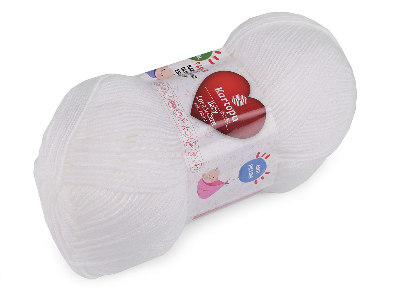 Fir de tricotat baby love a care 100 g - Gri foarte deschis (1 Bucată)