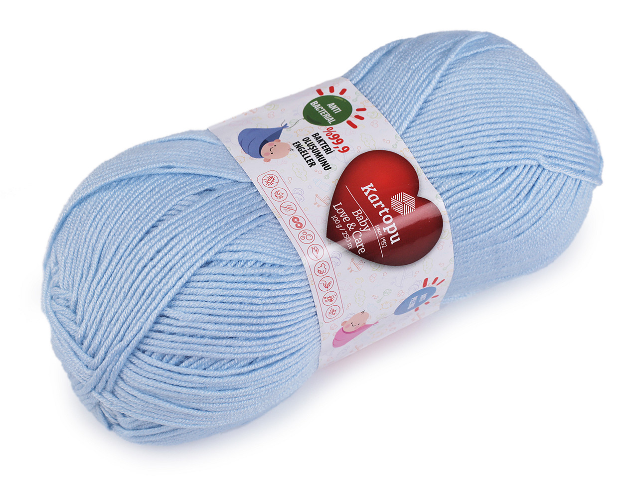 Fir de tricotat baby love a care 100 g - Gri foarte deschis (1 Bucată)